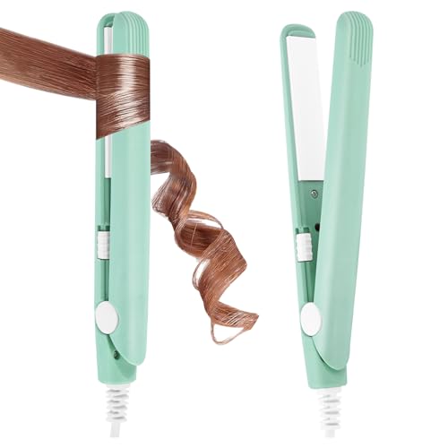 LOPHE Plancha Pelo para Viajes, 2 en 1 Mini Alisador de Pelo, Rizador de Pelo Pequeño Portátil, Mini Rizador de Doble Propósito, Apto para Todo Tipo de Cabello (Verde Matcha) LOPHE Plancha Pelo para Viajes, 2 en 1 Mini Alisador de Pelo, Rizador de Pelo Pequeño Portátil, Mini Rizador de Doble Propósito, Apto para Todo Tipo de Cabello (Verde Matcha)