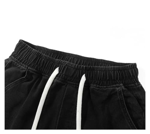 Men's Curved Knife Pants American Washed Vintage Jeans2