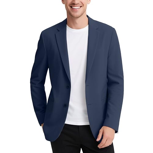 Men's Slim Fit Suit Jacket for Men Two Button Business Blazer Casual Sports Coats Wedding Prom Party