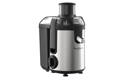 Moulinex Frutelia + Extracteur de jus Moulinex, 400 W, 2 vitesses +‏ Pulse, Centrifugeuse compacte, Collecteur de pulpe 950 ml, Système anti-goutte, Compatible lave-vaisselle JU420D10