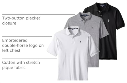 Image of U.S. Polo Assn. 3 Pack Men's Classic Polo Shirt