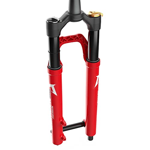 Marzocchi Bomber DJ Suspension Fork: 26\", 100mm, Grip Damper, 20 x 110mm, 37mm Offset, Red