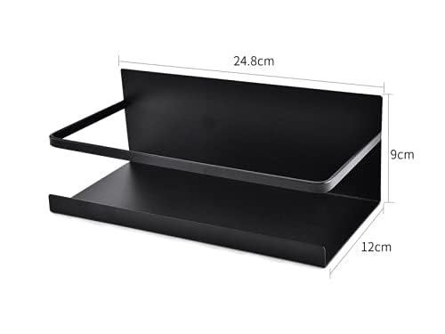 2 Scaffali Magnetici Per Frigorifero COM-FOUR - Con Ganci, Portata Fino A 6 Kg, Bianco