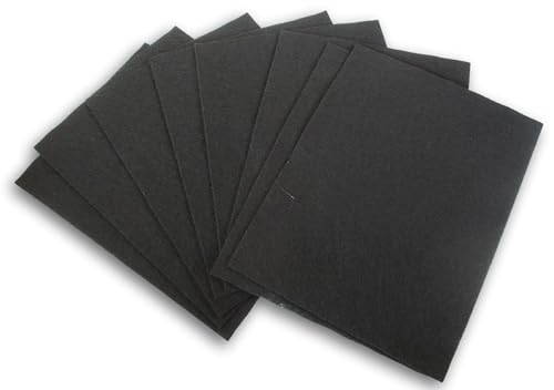 Felt Sheets Craft Sewing DIY Set - Solid Color Sheet Packs - 9 x 12 inches - 8 Ct (Black)
