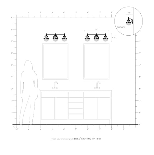 Image of Livex Lighting 3 Light Brushed Nickel Bath Vanity,17413-91