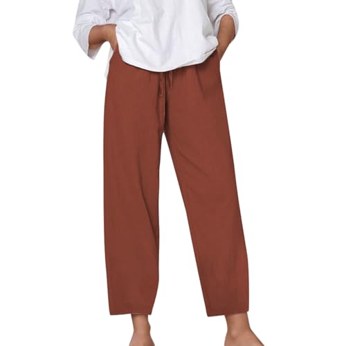 Pantalon léger de plage fluide pour femme vêtement d'été casual taille haute