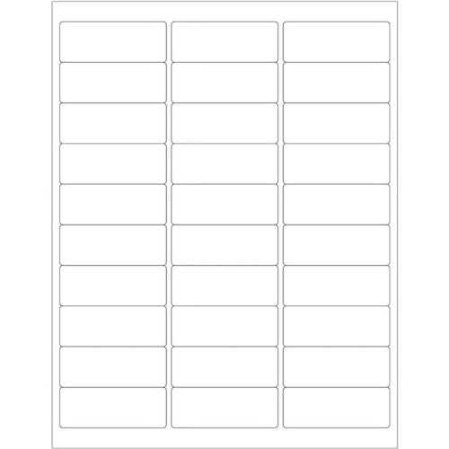 2.63 x 1 in. White Rectangle Laser Labels - Pack of 3000