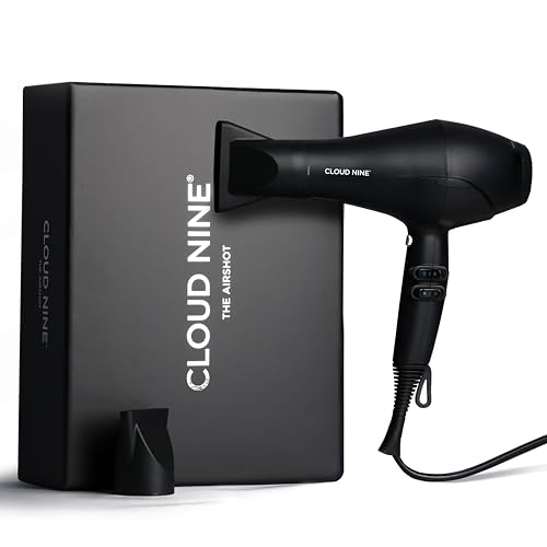 Cloud Nine The Airshot Ionic Hair Dryer for Women 2000W Anti-Frizz Black