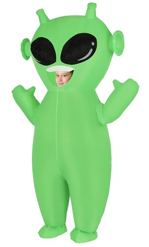 M MH ZONE Inflatable Alien Costume for Adults - Funny Halloween Blow Up Suit for Men & Women Party Cosplay