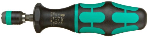 Wera 05074720001 Kraftform 7465 Hexagon Torque Screwdriver, 1/4" Head, 2.5-11.5"/Lbs Pre-Set Adjustable Torque Range #TOP1