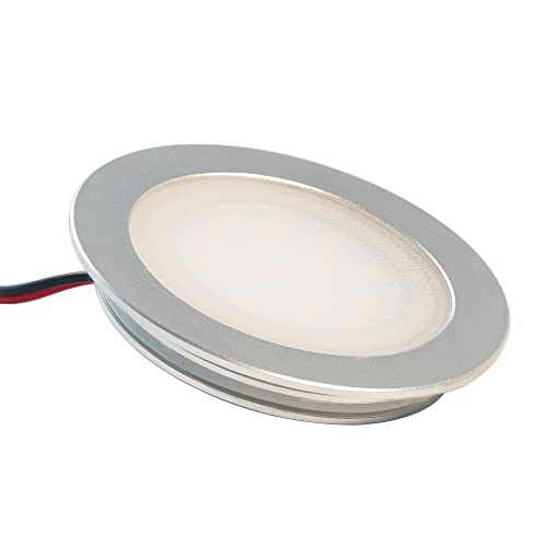 Spot LED VBLED® encastrable extra plat (profondeur d’encastrement 12 mm) En aluminium anodisé mat Blanc chaud 0,9 W 12 V IP67 Pour mur, sol et plafond 1 pièce Cover