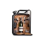 Custom Steel Jerry Can Minibar, Handmade Whiskey Concept, Wall Hang Portable Bar Case, Barware Gift Set, Perfect Christmas Gift for Men (Matte Black)
