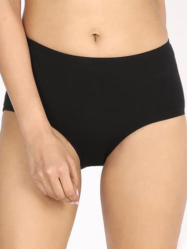 Image of NYKD (NYP104 Comfortable & Breathable Cotton Panty Set for Women (Pack of 3) | High Rise & Full Coverage Brief with Anti Odor Properties | Super Soft & Concealed Elastic for All Day Comfort