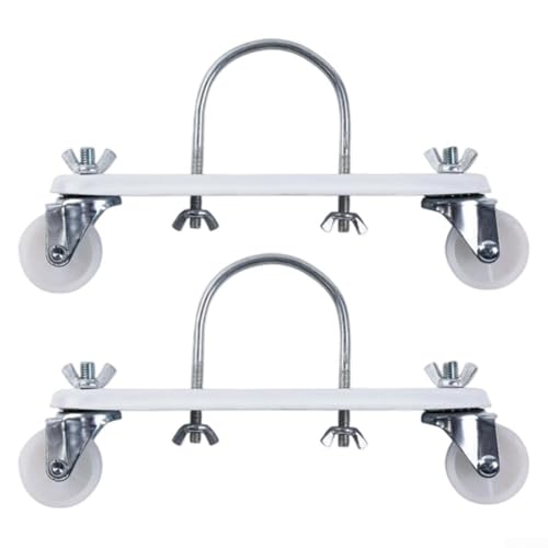 Juego de soportes móviles de acero al carbono 2x para radiador relleno de aceite y calentador eléctrico hidroeléctrico con rotación completa