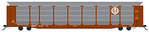 Intermountain HO-Scale 89' Bi-Level Auto Rack Carrier - BNSF Brown Circle Cross