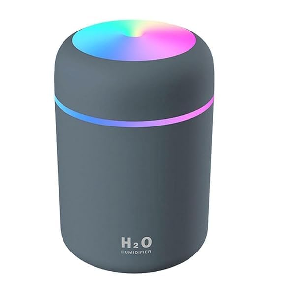 Humidifier for Room Moisture, Portable Mini Cool Mist Humidifier with Colorful LED Light, Ultrasonic Essential Oil Diffuser for Car, Office Room, Bedroom (Multicolour)-image-30