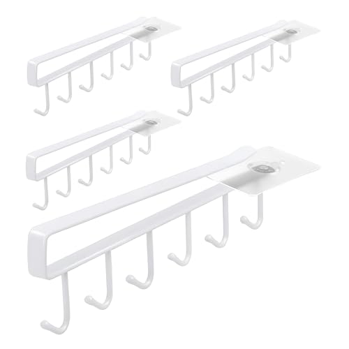 VASTMED 4 PCs Ziplock Product Bag Organizer Dental & Medical Storage Hanger Rack & Hanging Hook Under Cabinet Closet | Easy Access, Organizing and Storage