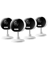 ZOSI 2 Way Audio WiFi Indoor Camera,1080P 2MP Home Security Baby Monitor/Pet Camera with App, Day and Night Video, Human/Motion Detection, Alexa enabled, 4x CCTV Dome Camera