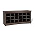 Prepac ESS-4824 Shoe Cubbie Bench, 24" x 48" x 16", Espresso