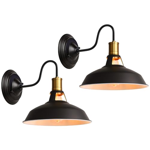 💡【Sorgente luminosa】 Lampada da parete vintage E27, adatta per lampadine E27, come lampadine a LED, lampadine a incandescenza, lampadine alogene. Max 60 W, 110-240 V. Lampadina non inclusa.