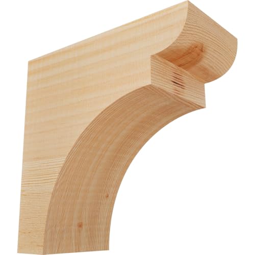 Ekena Millwork COR04X08X08YOR00SDF 3 1/2"W x 8"D x 8"H Yorktown Smooth Corbel, Douglas Fir