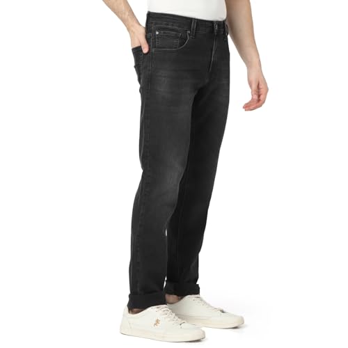 Image of Spykar Men's Ricardo Comfort Fit Mid-Rise Jeans Carbon Black