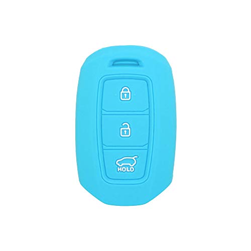 BROVACS Silicone Cover Protector Case Holder Skin Jacket Compatible with HYUNDAI 3 Button Remote Key Fob CV2157 Light Blue
