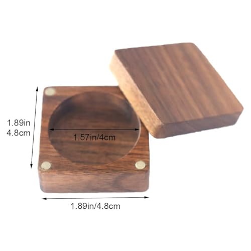 Caja para Monedas de Madera de Nogal para Exhibición miniatura 5