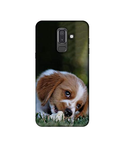 Image of Amazon Brand - Solimo Designer Cute Puppy 3D Printed Hard Back Case Mobile Cover for Samsung Galaxy J8 (2018)