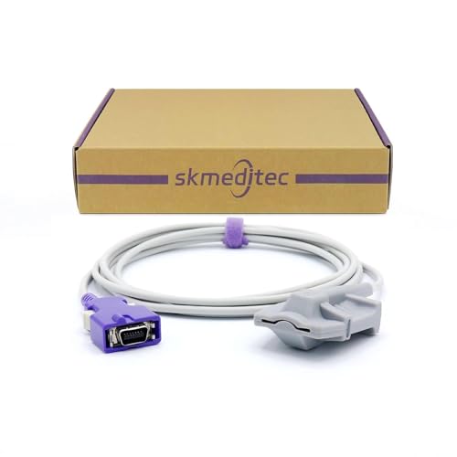 skmeditec SpO2 Sensor Direct Connect Cable Compatible with Nellcor Oximax