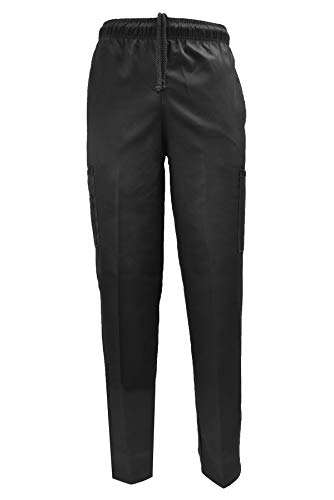Natural Uniforms Classic Chef Pants (Large, Black Pack of 12)