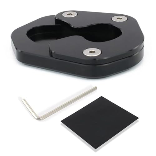 Motorrad Seitenständer Vergrößern Verlängerung Pad Stützplatte Für Y&amaha YZF-R125 2019-2022 MT-125 2020-2022 XSR125 2023(Black MT-125)
