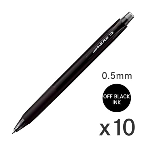 Bolígrafo gel borrable uni-ball R:E 0.5mm, negro, set x10 miniatura 2