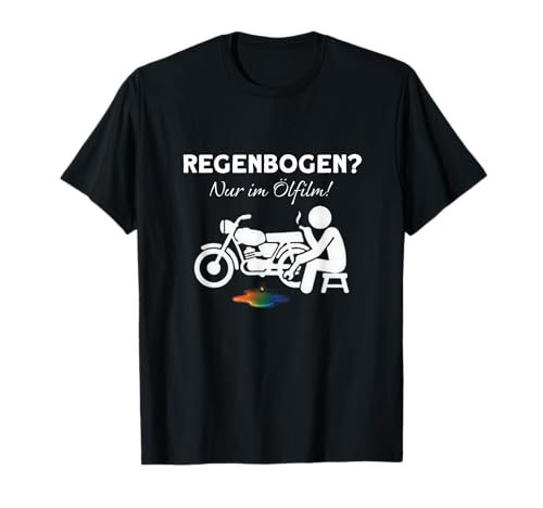 Regenbogen Nur im Ölfilm Statement T-Shirt