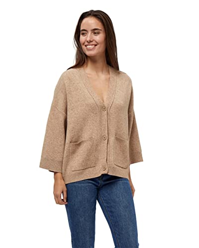 Peppercorn Rosalia Cardigan, Cárdigan para Mujer, Marrón (0273M WARM SAND MELANGE), XL