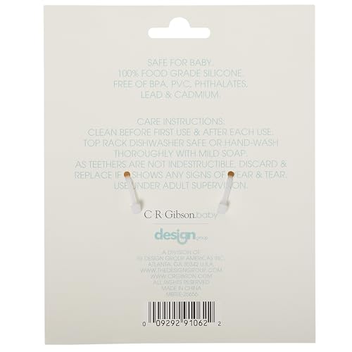 Image of C.R. Gibson 100% Food Grade Silicone Star Baby Teether for Infants, 2.75 inch x 4.25 inch, Multicolor (Pack of 2)