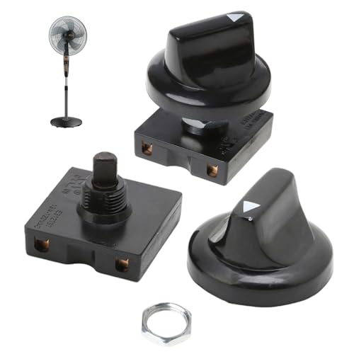 2 pcs 4 posizioni Sostituzione rotante Sostituzione PC multiuso a prova di fuoco e interruttore a 3 velocità per ventole soffitto per ventilatore soffitto