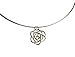 Produktbild Gemshine - Damen - Halskette - Anhänger - 925 Silber - Blume - Rose - Art Deco - 2 cm