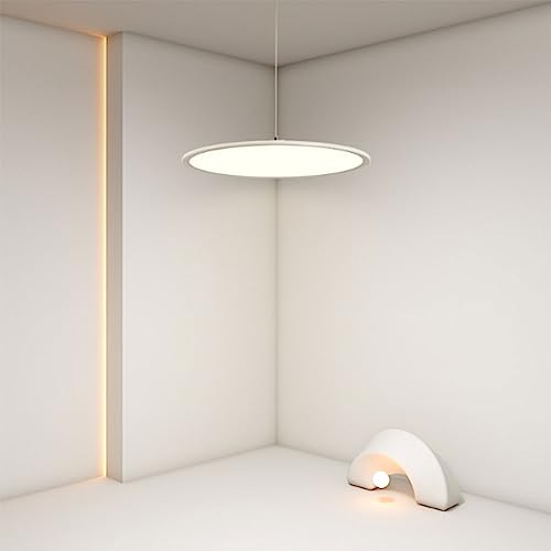 Lustre simple à LED réglable pour cuisine et salon avec disque alu