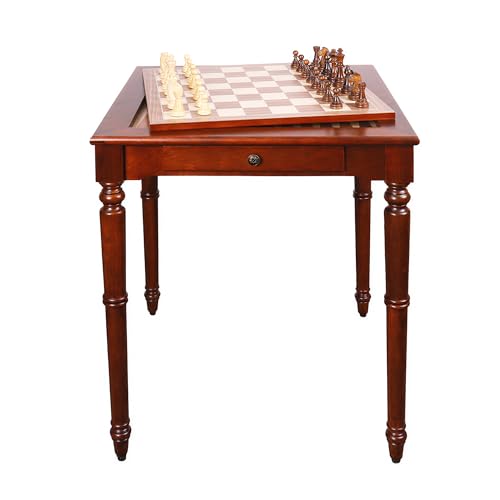 GSE Wooden 3-in-1 Chess Checkers Backgammon Game Table Set with Game Pieces | Game Room Furniture Table Board Game Table Removable Table Top Large Storage Area For Family Board Games product thumbnail 9