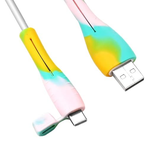 Protetor de cabo para carregador de telefone, protetor de cabo de carregador - 2 x protetor de cabo de carregador de telefone de silicone | Manga de cabo antiderrapante, acessório de telefone