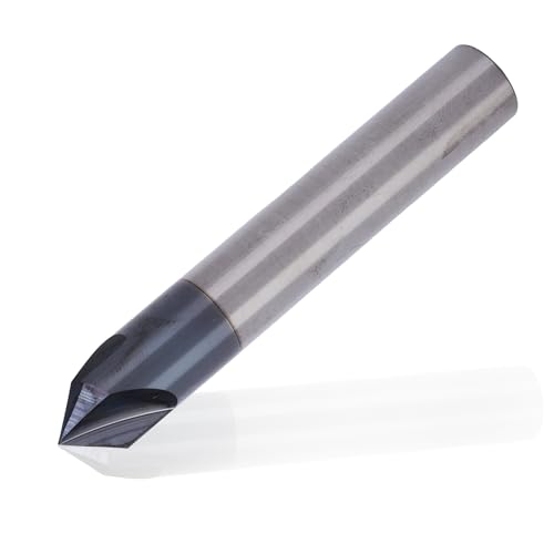 Image of 3 Flute 90 Chamfer End Mill, Tungsten Steel Milling Cutter Bit, High Hardness Cnc Polishing Carving Tools for Chamfering, Deburring (D8*90*60L), ANKROYUdey8zx45hg-13