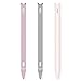 3 Pack Custodia in Silicone per Apple Pencil 2a Gen Matita Case Accessorio, Stile Carino Grip Holder Cover Protettiva e 3 Punte Copertura del Pennino per Apple Pencil Penna Pen 2 (Rosa+Viola+Gray)