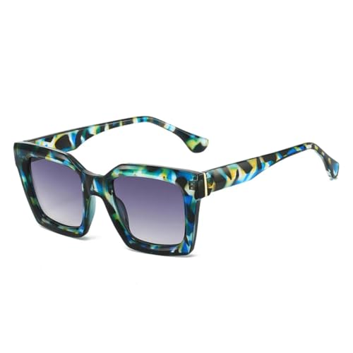 Lunettes de soleil carrées UV400 pour hommes et femmes avec élégants verres dégradés