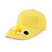 GXN Berretto da Baseball Esterno con Ventilatore Solare Automatico Regolabile per lavori all'aperto (Colore : Yellow)