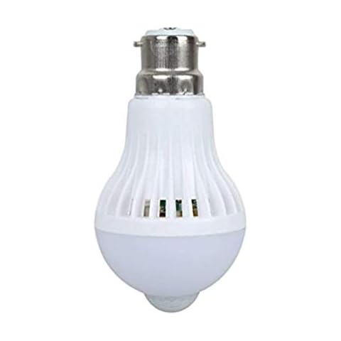 Scoolr B22 9W LED PIR Infrared Motion Sensor Bulb Auto Switch Night Light Energy Saving Light for Indoor Outdoor Porch Hallway Home Kitchen Stairs Night Light (B22 9W) Cover