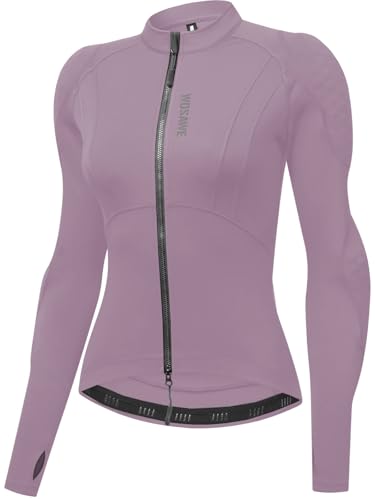 WOSAWE Giacca da Moto Leggera per Donne, Camicia da Moto Imbottita con Armatura, Equipaggiamento Protettivo per Moto Sportiva Estivo, Rosa M