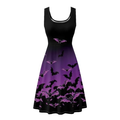 Image of Renewold Women's Sleeveless Tank Dress with Pockets, Casual Scoop Neck A-Line Sundress for Summer, Travel and Vacation