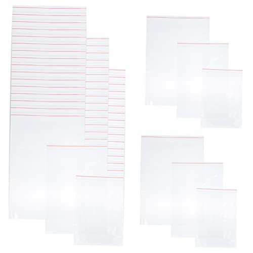 DIYEAH 300pcs Waterproof Self-Sealing Plastic Sleeves for Paper Cards and Photo Storage, Card Pockets 3 Sizes (14x20cm, 17x25cm, 22x32cm), Suitable for Document and Daily Item Organization