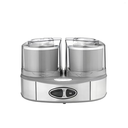 Cuisinart ICE40BCE Eismaschine Duo Cream (50 watt, 2x 1 Liter) anthrazit